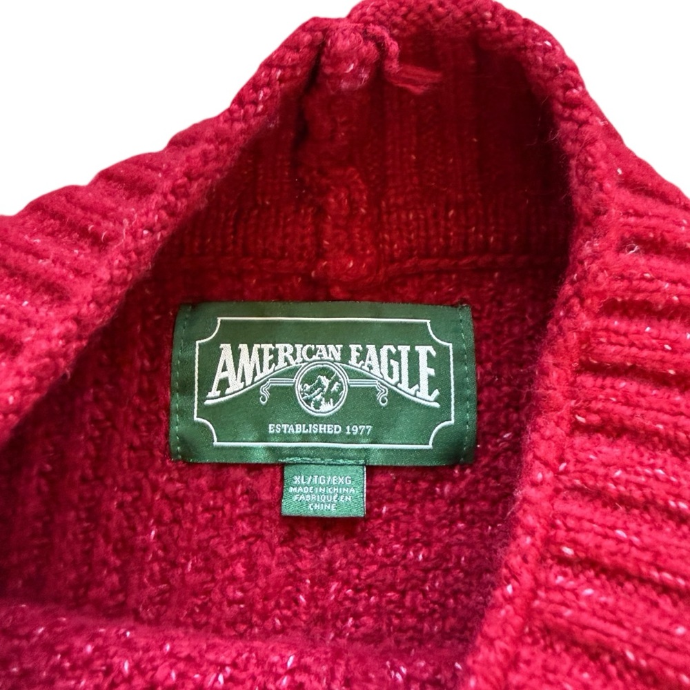 American Eagle Patchwork Chunky Knit Sweater XL R… - image 6